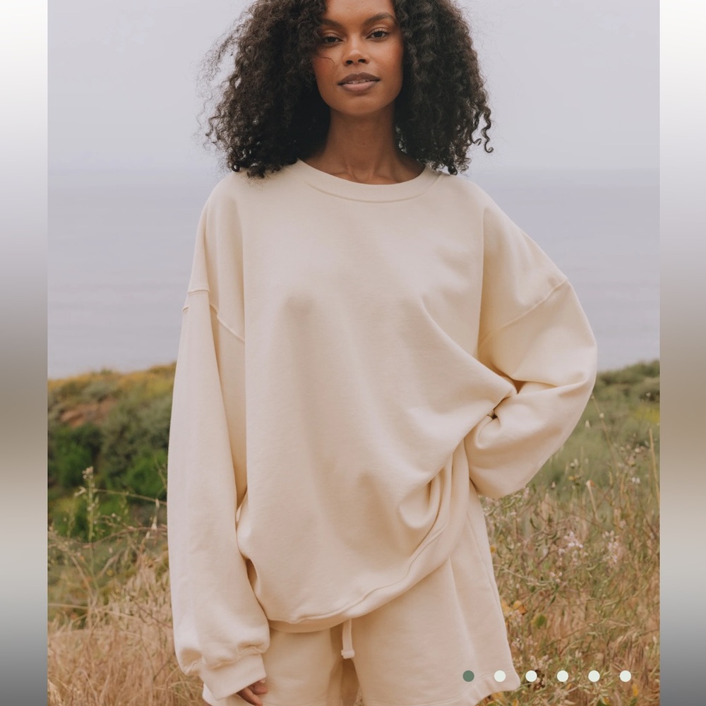 Daily Drills Oversized Crewneck Sand